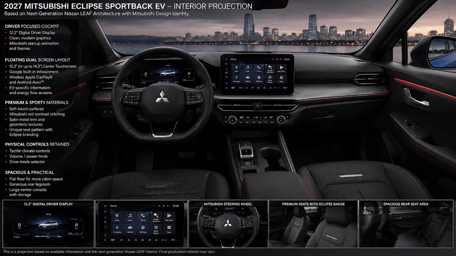 三菱Eclipse Sportback EV前瞻 同平台Leaf参数上市节点梳理
