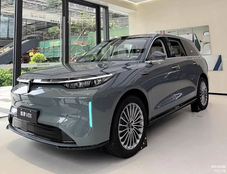 据官方信息，魏牌V8X车身尺寸为5125/2025/1821mm，轴距达3050mm，采用大五座布局，官方公布的舱内有效面积约5.9平方米，后备厢常规容积864L，二排放倒后可扩展至2225L，车内提…