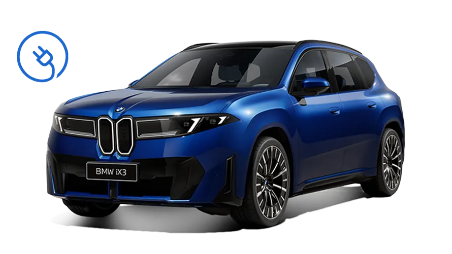 蓝色BMW iX3纯电SUV