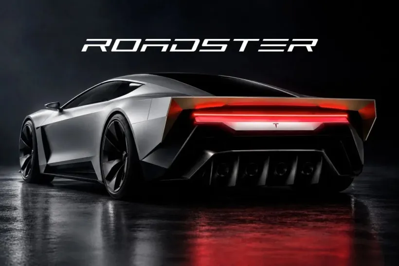 特斯拉Roadster跑车尾部