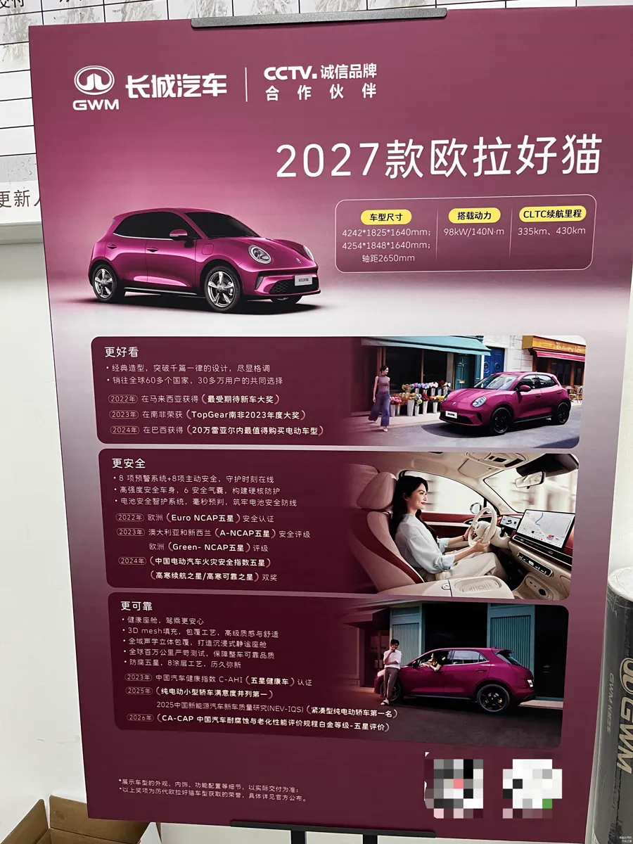 2027款欧拉好猫宣传海报