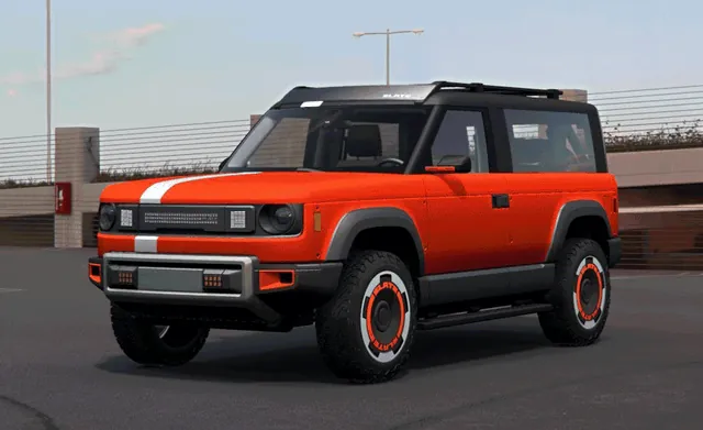 橙色硬派电动SUV