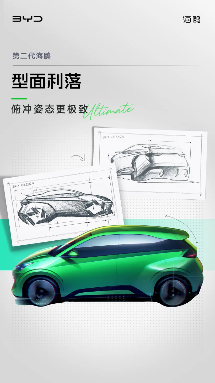 比亚迪第二代海鸥设计图