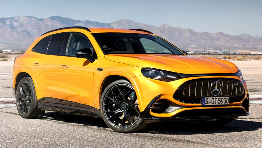 橙色梅赛德斯AMG纯电SUV