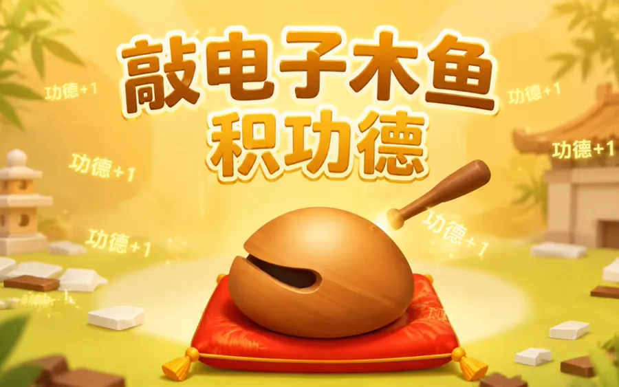 国产解压模拟游戏《muyu》7月23日登陆Steam 主打敲木鱼积功德
